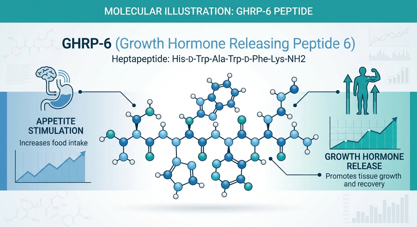 Appetite regulation peptide research illustration
