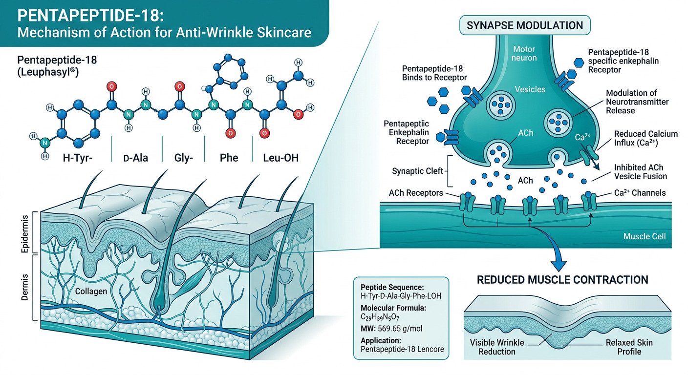 Skincare peptide research illustration